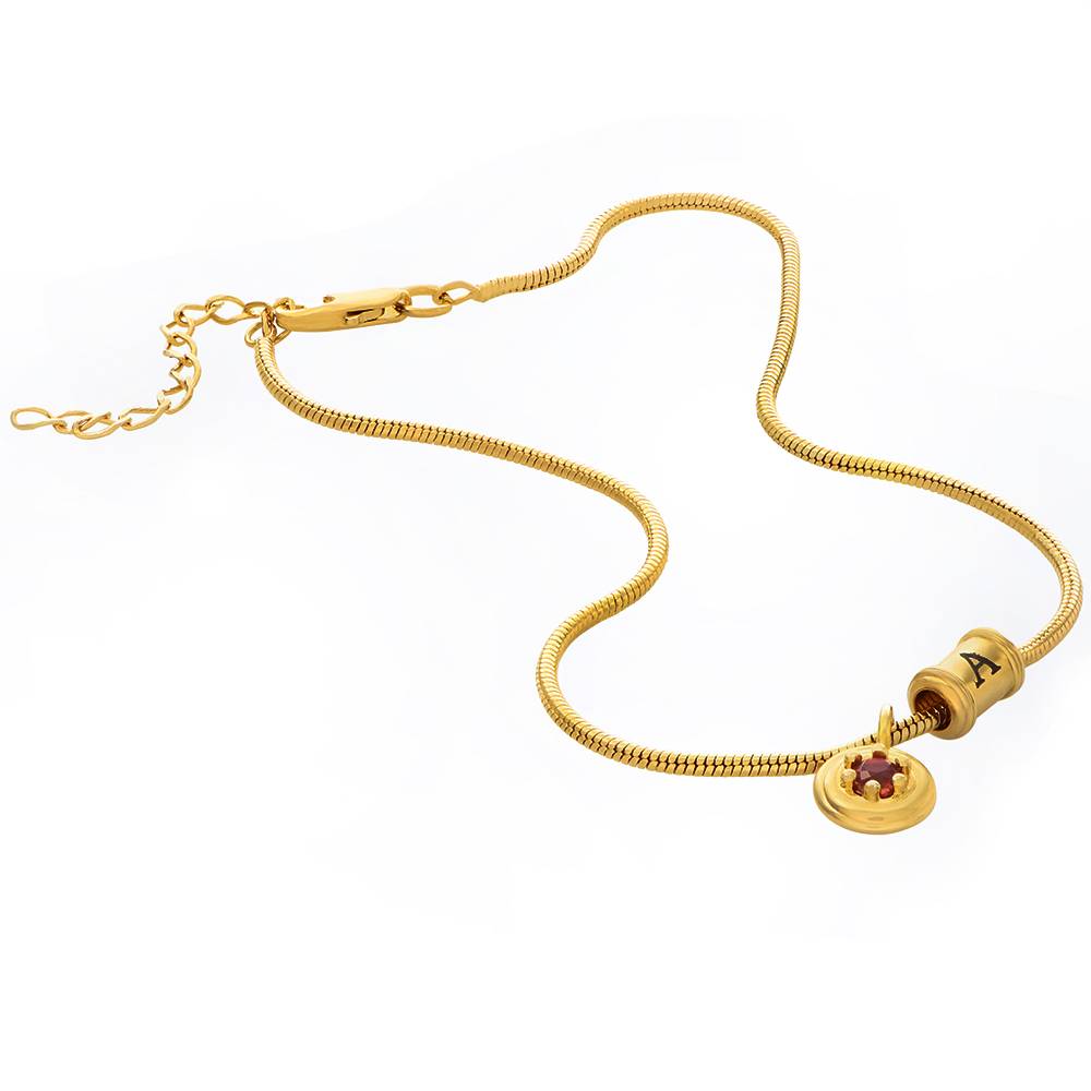 Sandy Shores Initial Anklet in Gold Plating-5 product photo