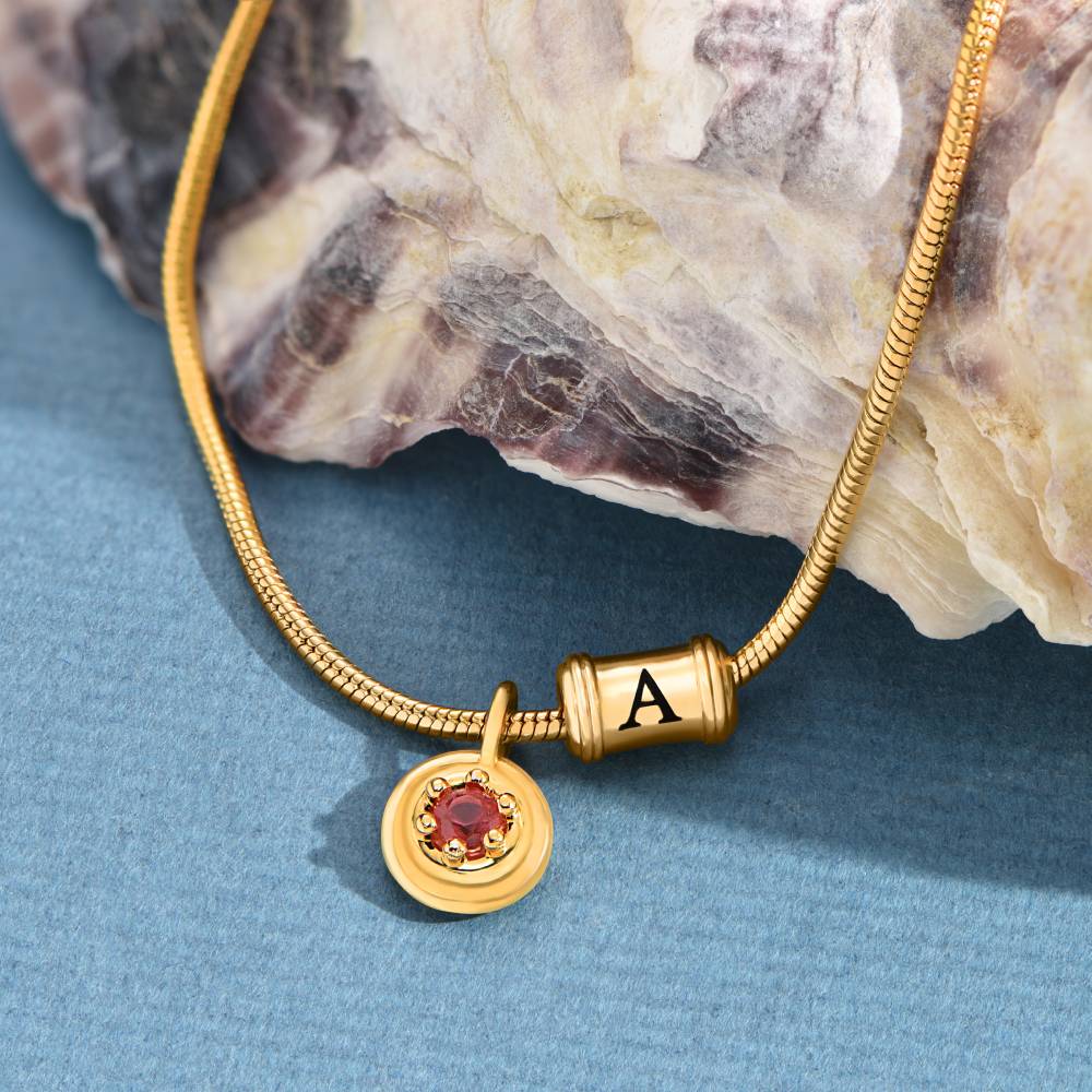 Sandy Shores Initial Anklet in Gold Plating-4 product photo