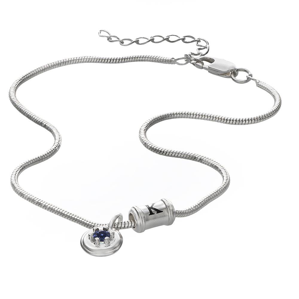 Sandy Shores Initial Anklet in Silver-4 product photo