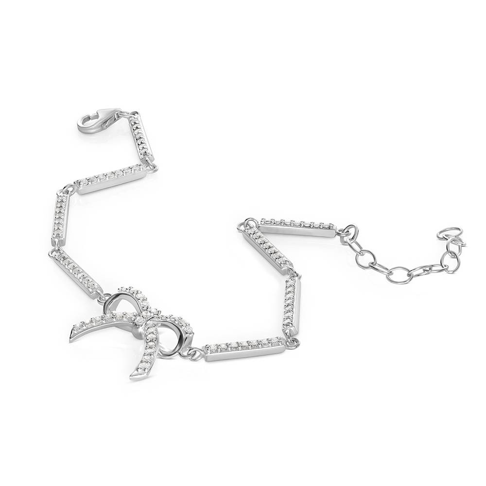 Shine Bright Bow Bracelet in Sterling Silver-4 Shine Bright Bow Bracelet in Sterling Silver-4 product photo