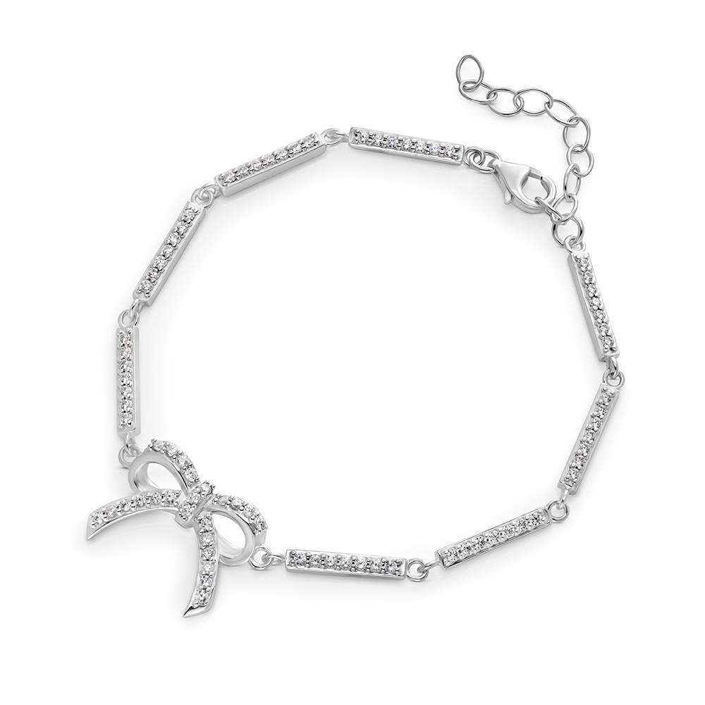Shine Bright Bow Bracelet in Sterling Silver-2 Shine Bright Bow Bracelet in Sterling Silver-2 product photo