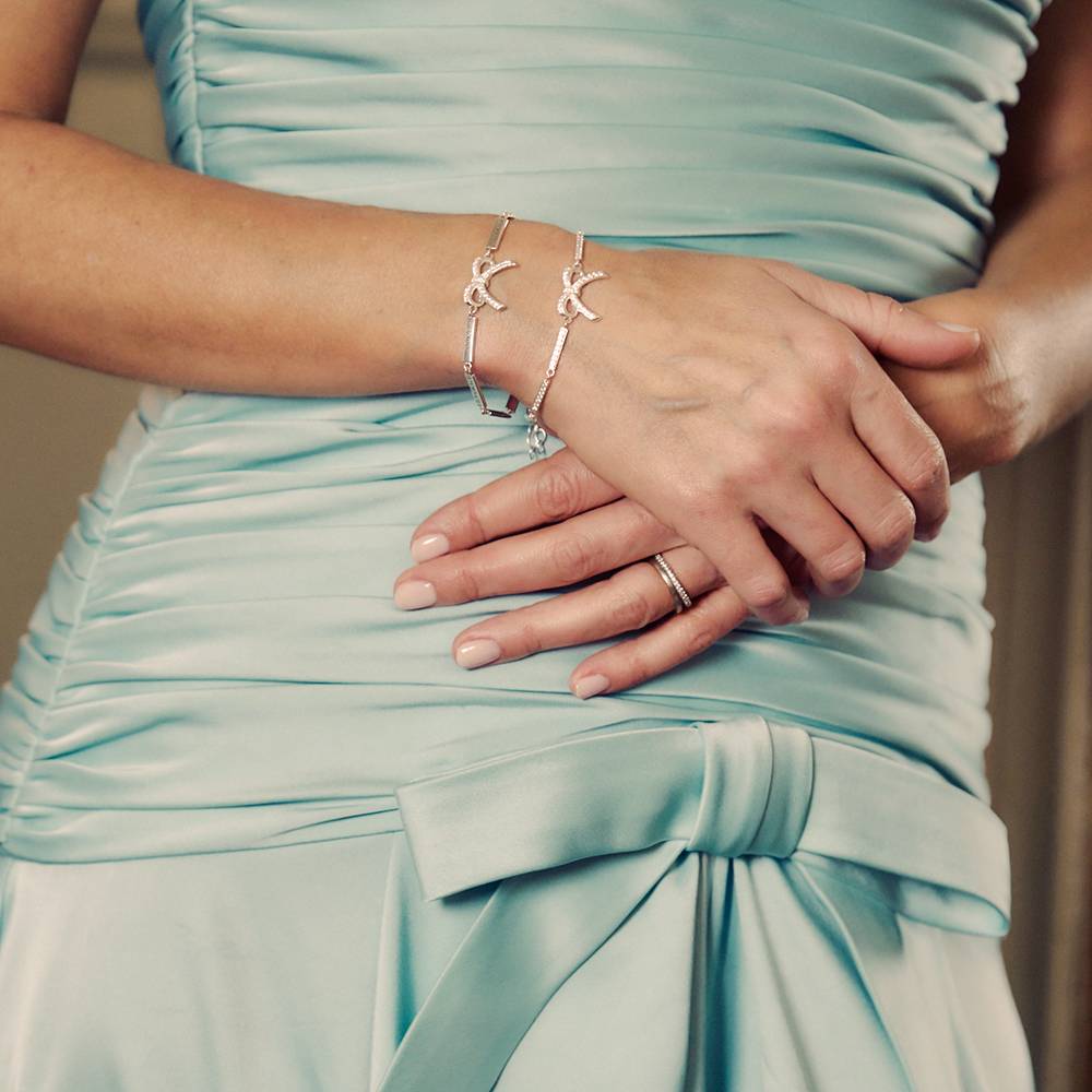 Shine Bright Bow Bracelet in Sterling Silver-1 Shine Bright Bow Bracelet in Sterling Silver-1 product photo