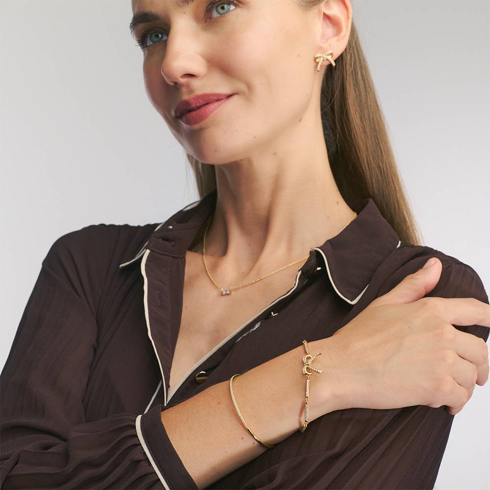 Shine Bright Bow Bracelet in Vermeil-2 Shine Bright Bow Bracelet in Vermeil-2 product photo