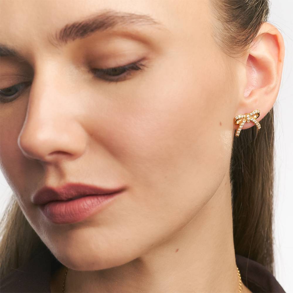 Shine Bright Bow Earrings in Vermeil-3 Shine Bright Bow Earrings in Vermeil-3 product photo