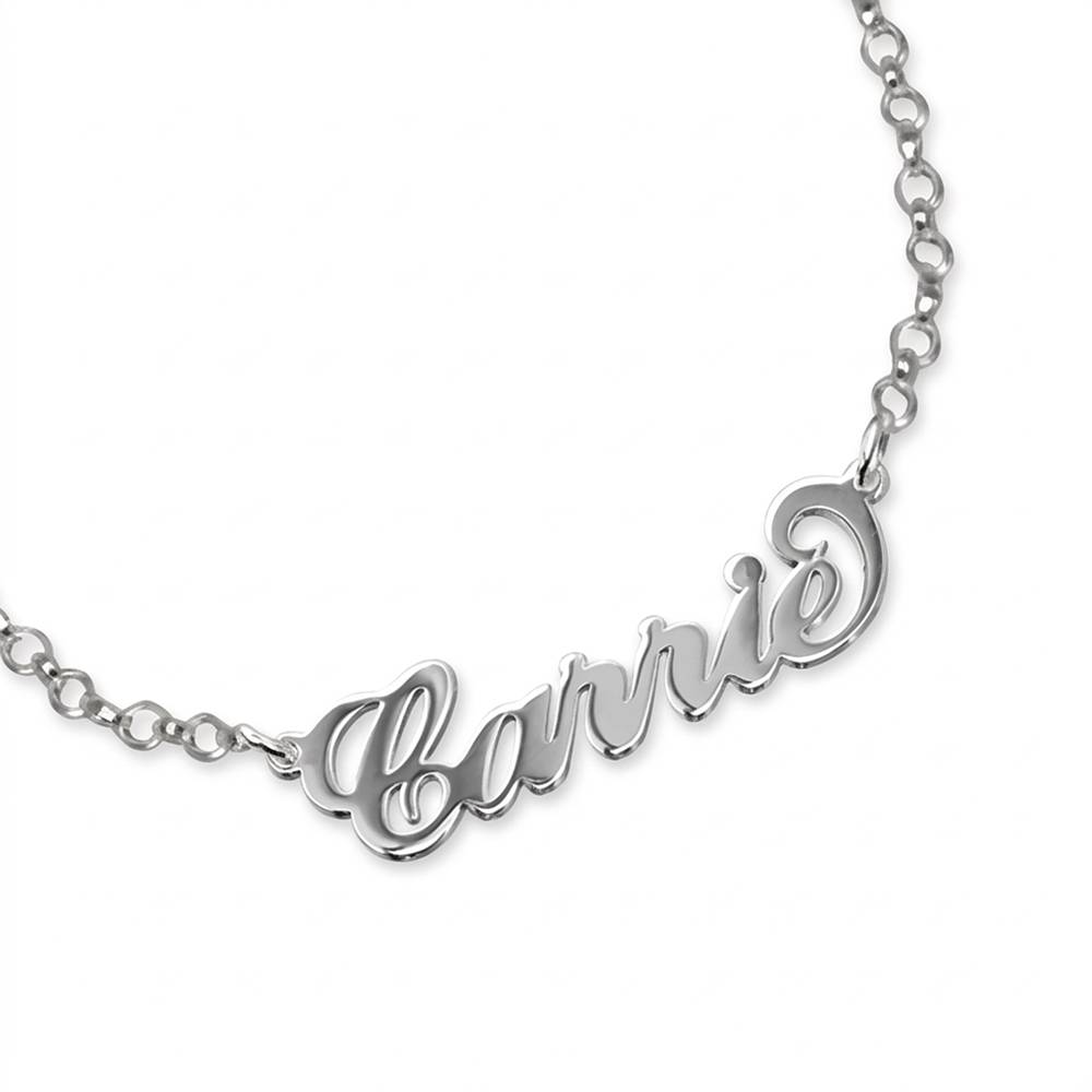 Carrie Name Bracelet in Silver-1 product photo