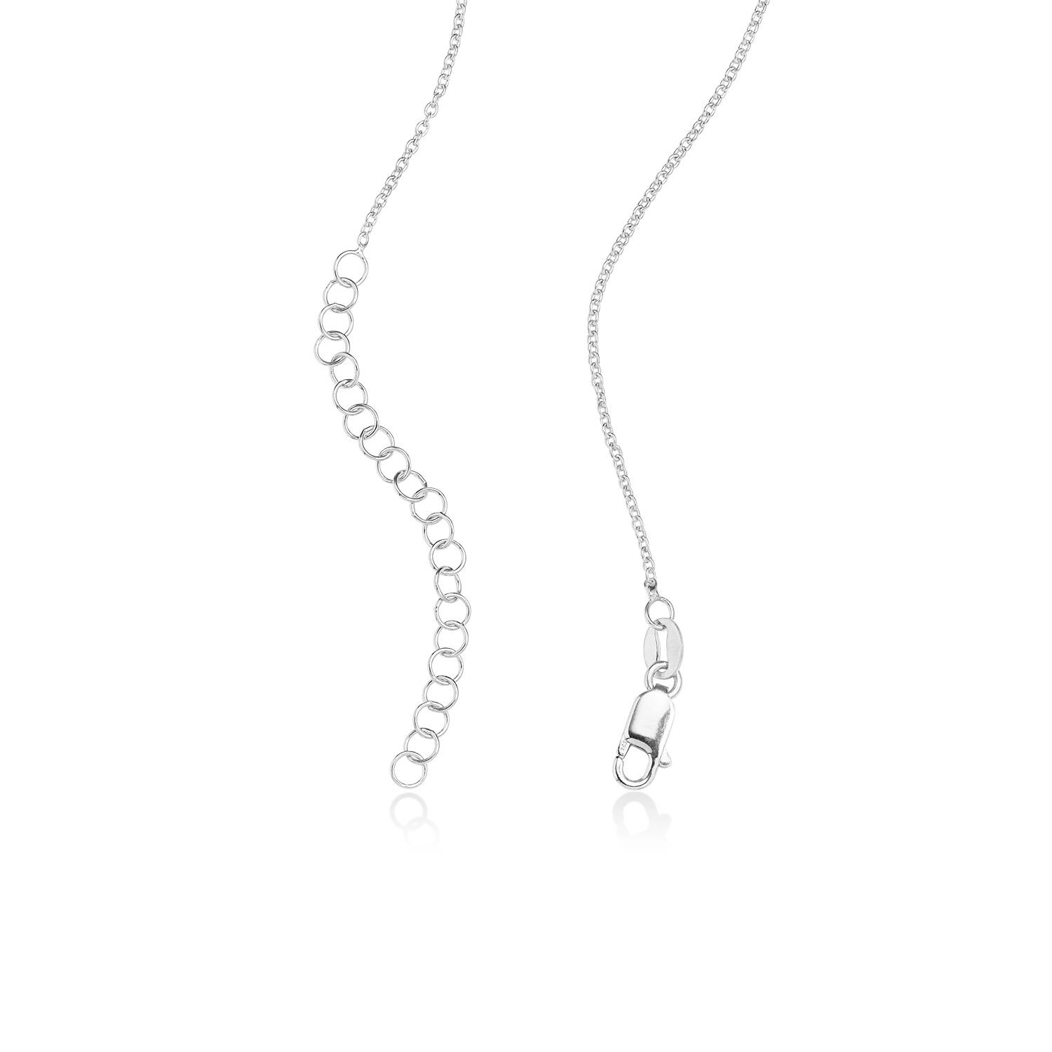 Underline Heart Name Necklace in Sterling Silver-1 product photo