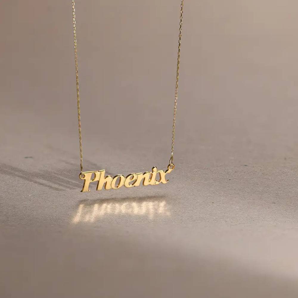 Angel Style Name Necklace in 18K Gold Plating-2 product photo