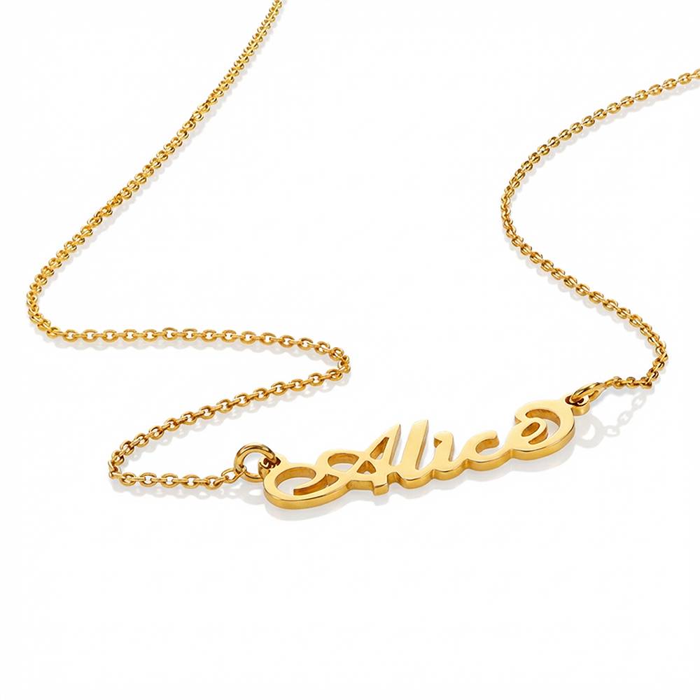Small Carrie Name Necklace in Gold Plating-3 product photo