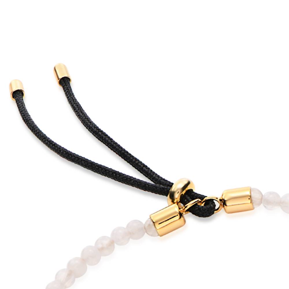 Speak Now Beaded Bracelet with White Moon Stones in 18K Gold Plating - Version-6 Speak Now Beaded Bracelet with White Moon Stones in 18K Gold Plating - Version-6 product photo