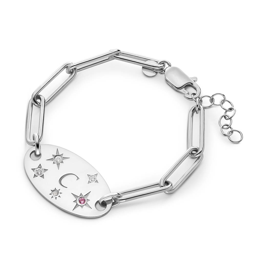 Star of Mine Initial Bracelet in Silver-2 product photo