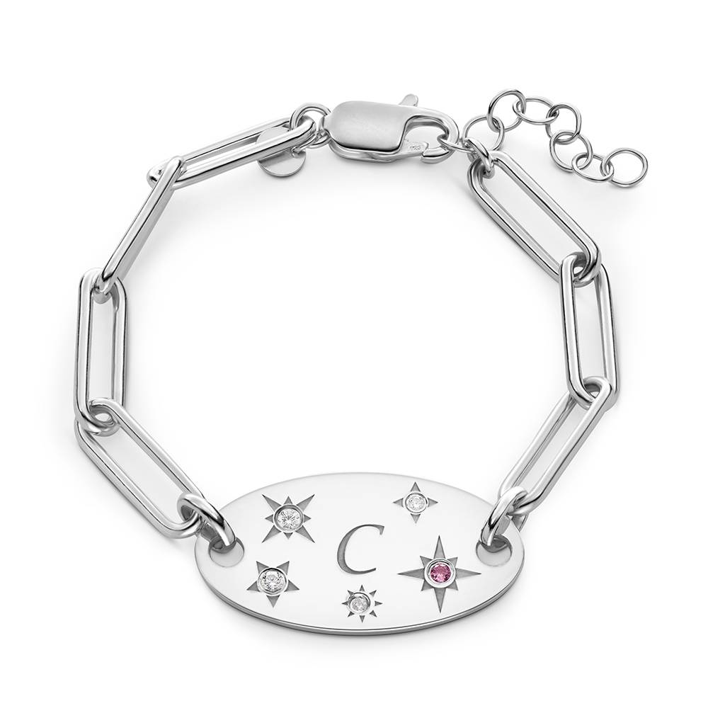 Star of Mine Initial Bracelet in Silver-3 product photo