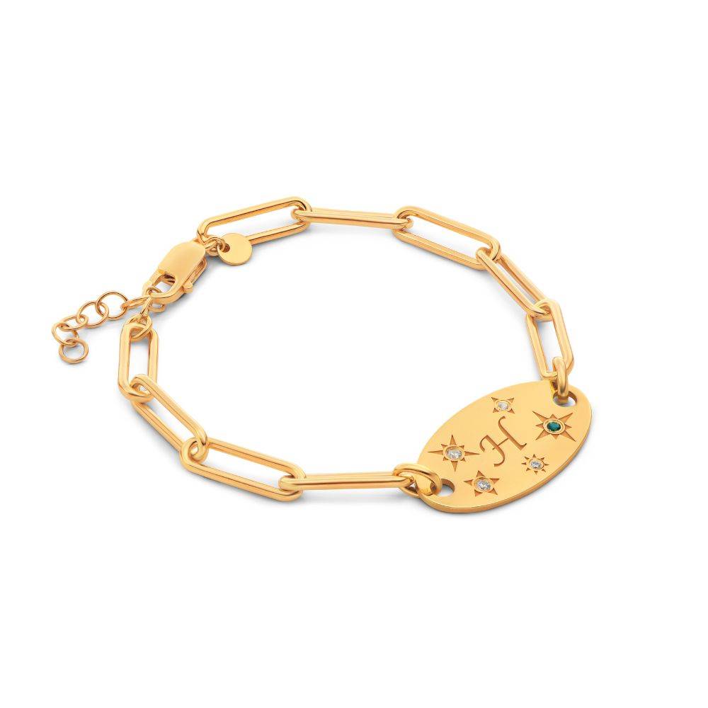 Star of Mine Initial Bracelet in Vermeil-3 product photo