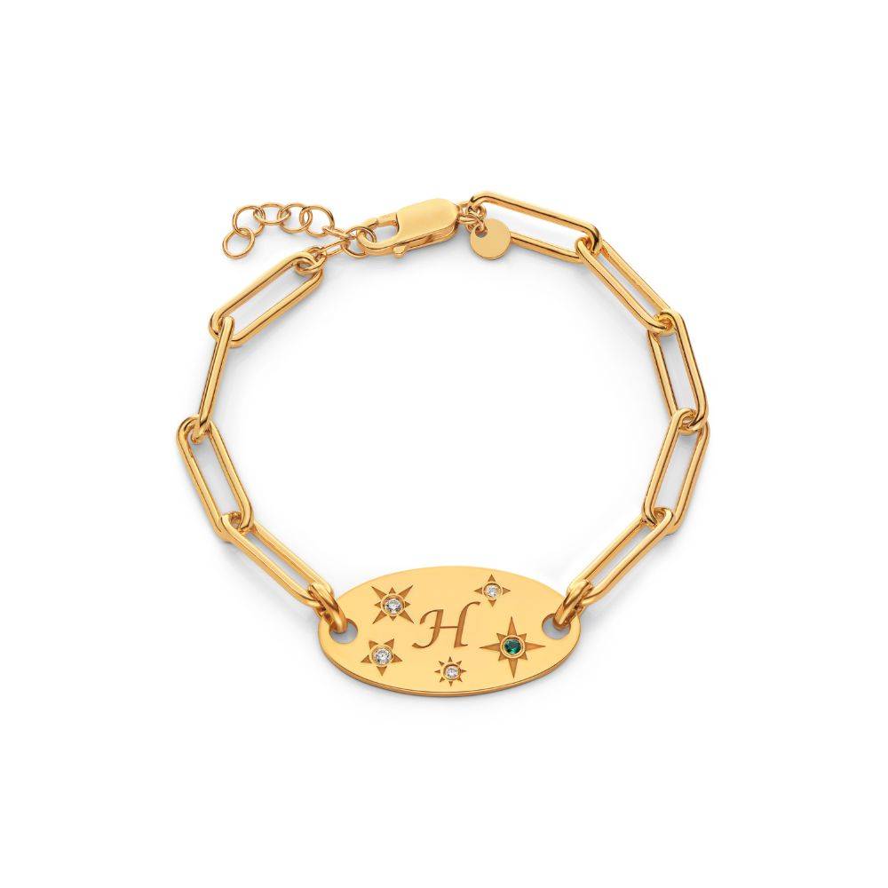 Star of Mine Initial Bracelet in Vermeil-1 product photo
