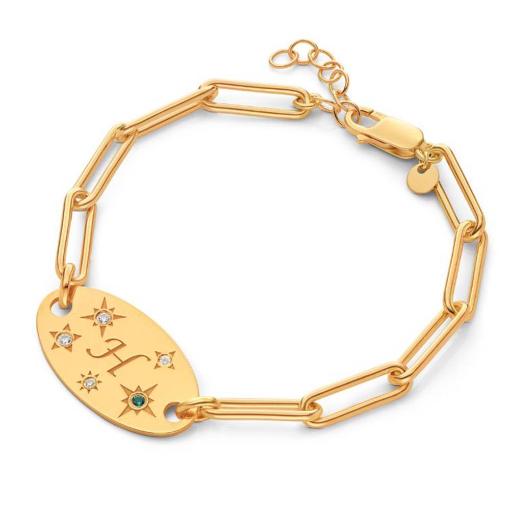 Star of Mine Initial Bracelet in Vermeil-1 product photo