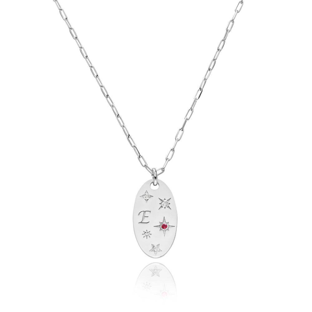 Star of Mine Initial Pendant Necklace in Silver-3 Star of Mine Initial Pendant Necklace in Silver-3 product photo