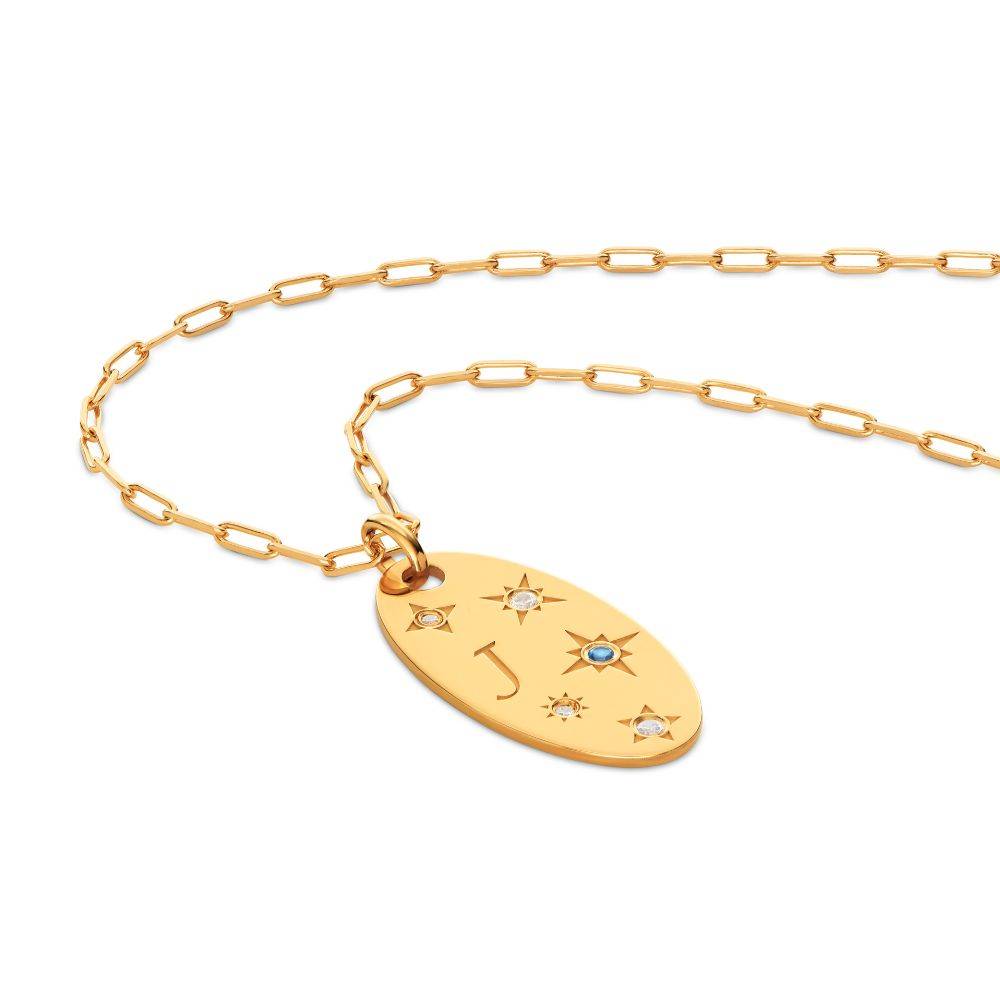 Star of Mine Initial Pendant Necklace in Vermeil-4 Star of Mine Initial Pendant Necklace in Vermeil-4 product photo