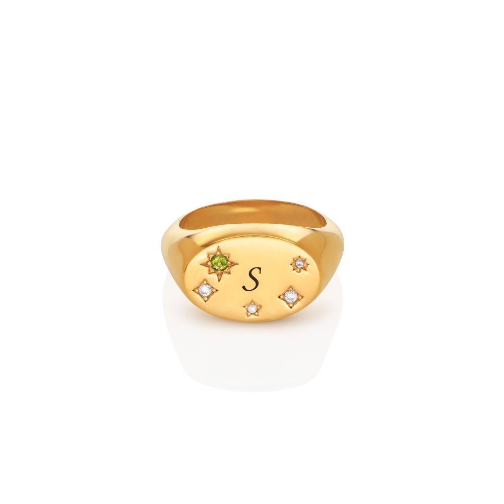 Star of Mine Initial Ring in Vermeil-3 Star of Mine Initial Ring in Vermeil-3 product photo