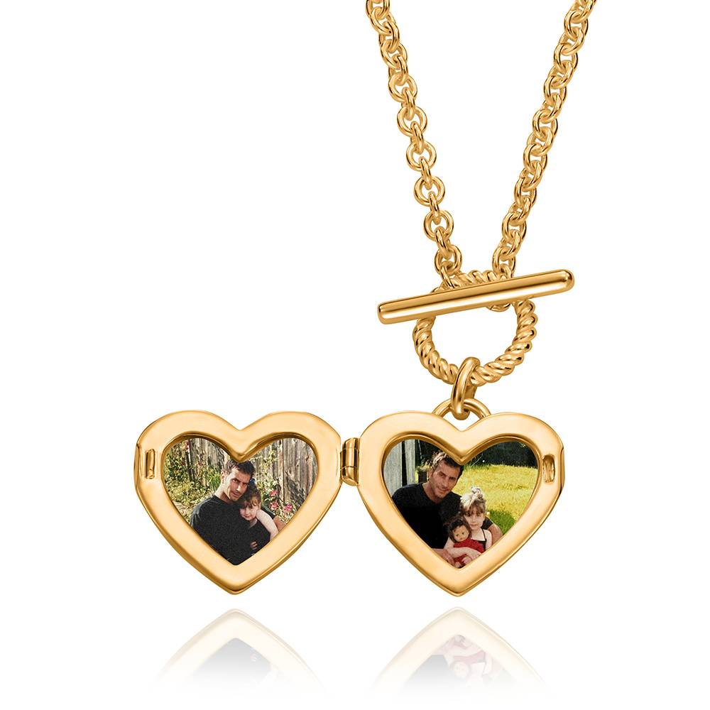 Stella Heart Photo Locket in Gold Finish-1 Stella Heart Photo Locket in Gold Finish-1 product photo