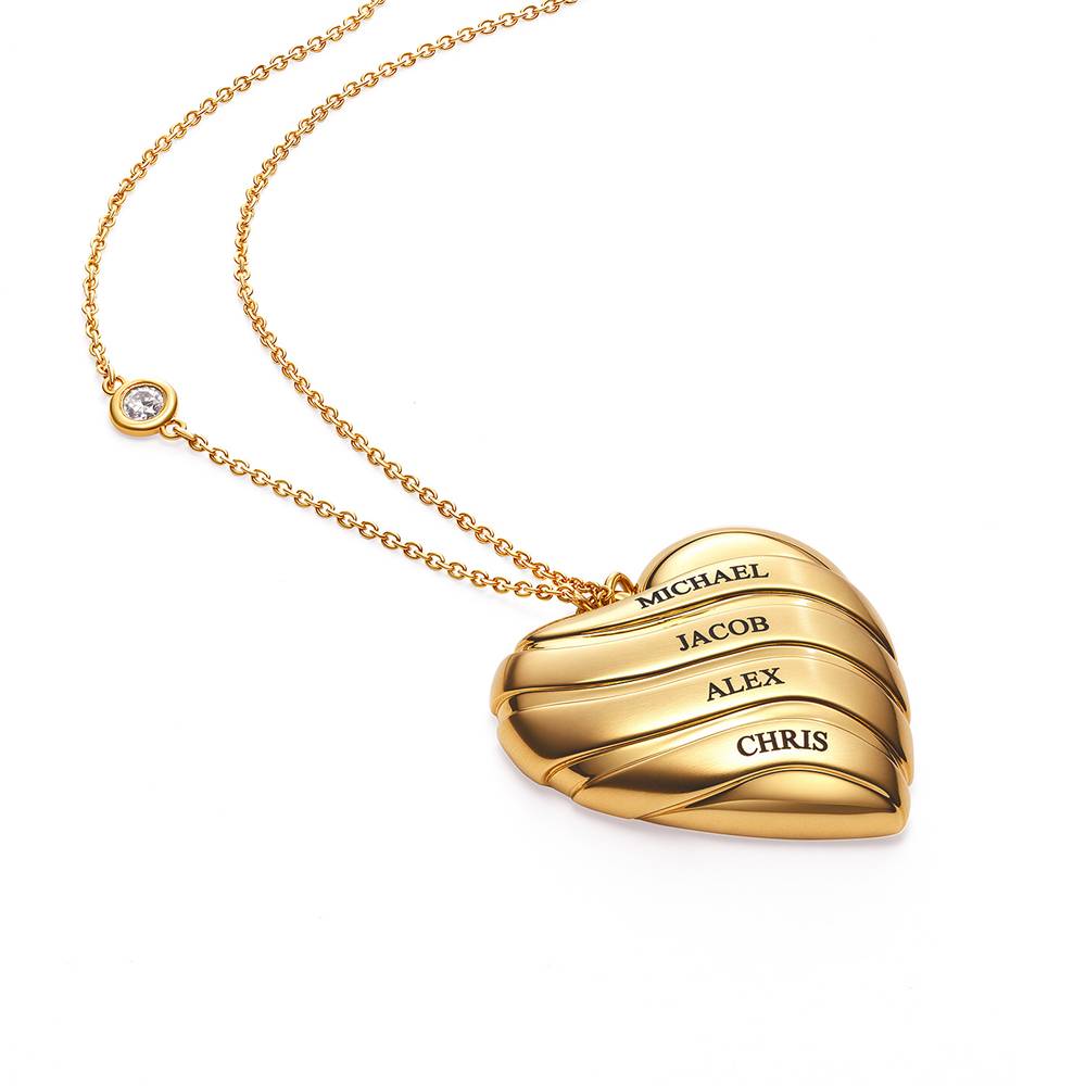 The Sweet Love Heart Necklace in Gold Plating with 0.10CT Diamond-2 product photo