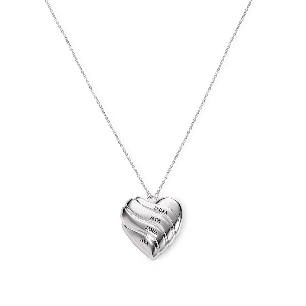 The Sweet Love Heart Necklace in Silver-3 product photo