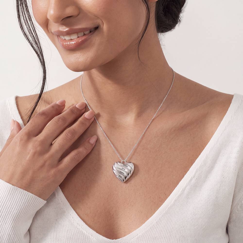 The Sweet Love Heart Necklace in Silver-4 product photo