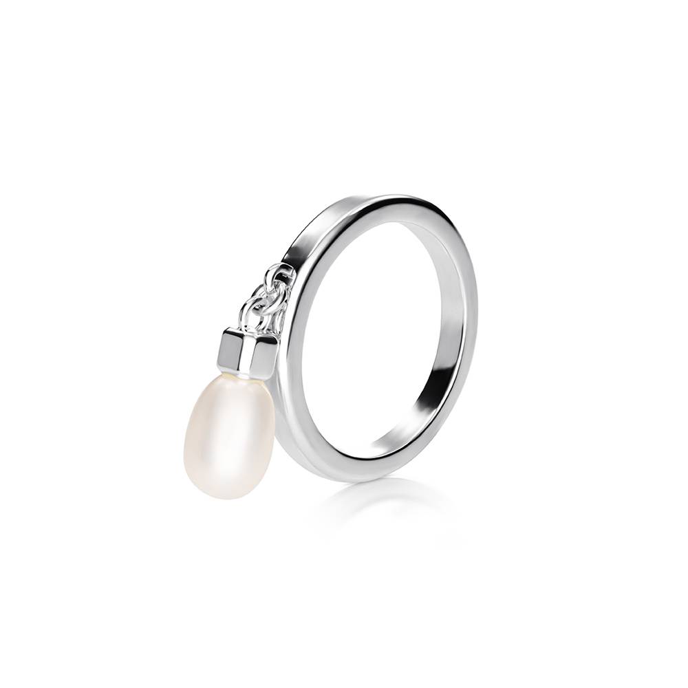 The Finishing Touch Pearl Ring in Silver-2 The Finishing Touch Pearl Ring in Silver-2 product photo
