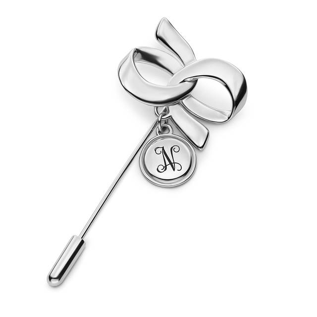 Ping Micro Monogram The Heritage Monogram Pin in Silver - theo grace