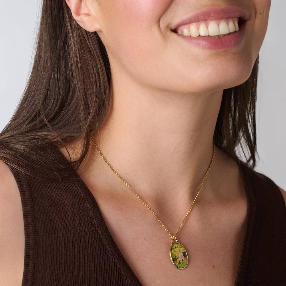 The Keepsake Oval Photo Necklace in Gold Plating-5 The Keepsake Oval Photo Necklace in Gold Plating-5 product photo