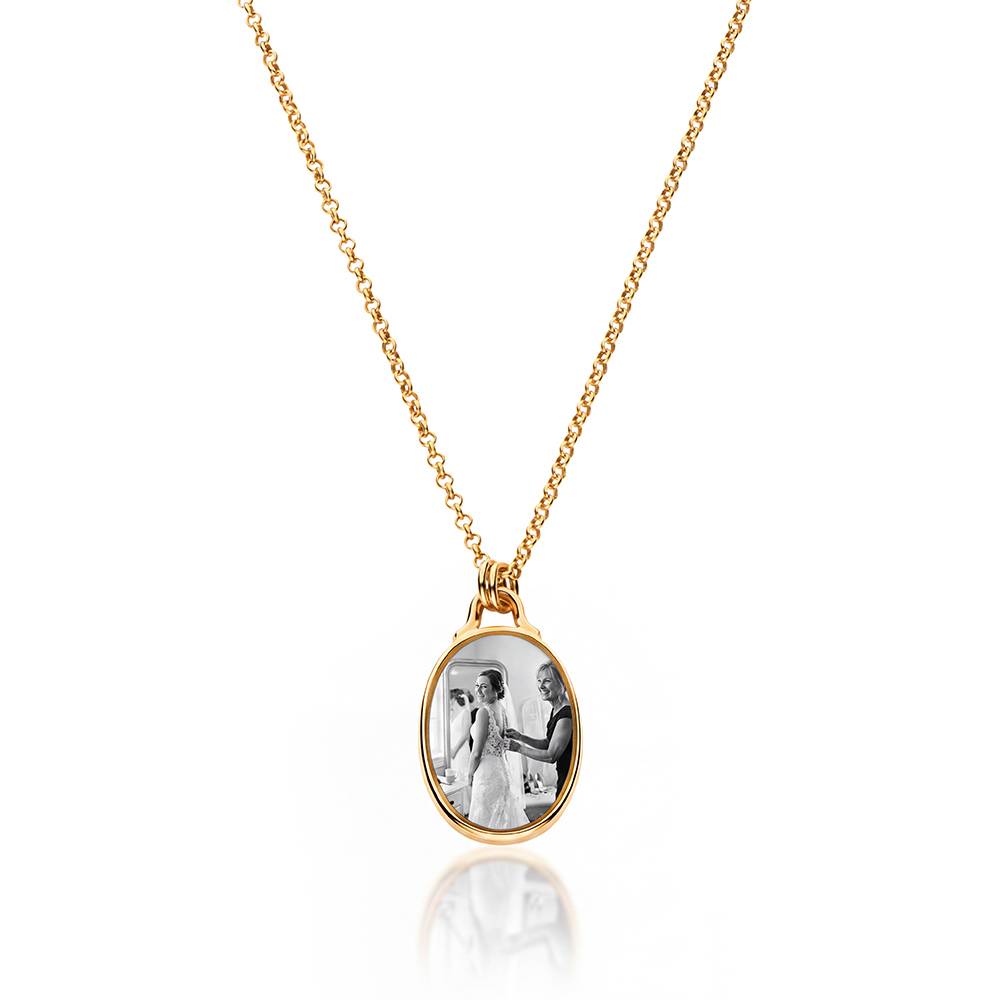 The Keepsake Oval Photo Necklace in Gold Vermeil-1 product photo