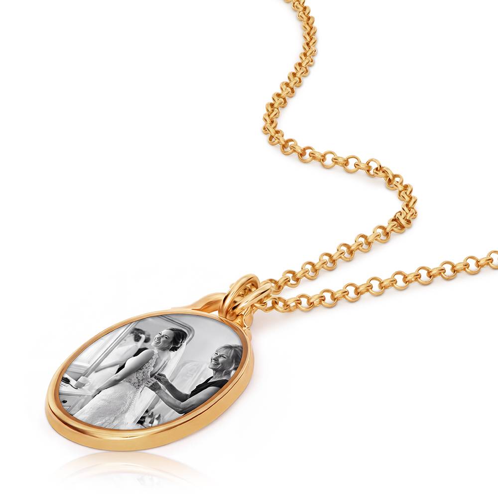 The Keepsake Oval Photo Necklace in Gold Vermeil-3 product photo