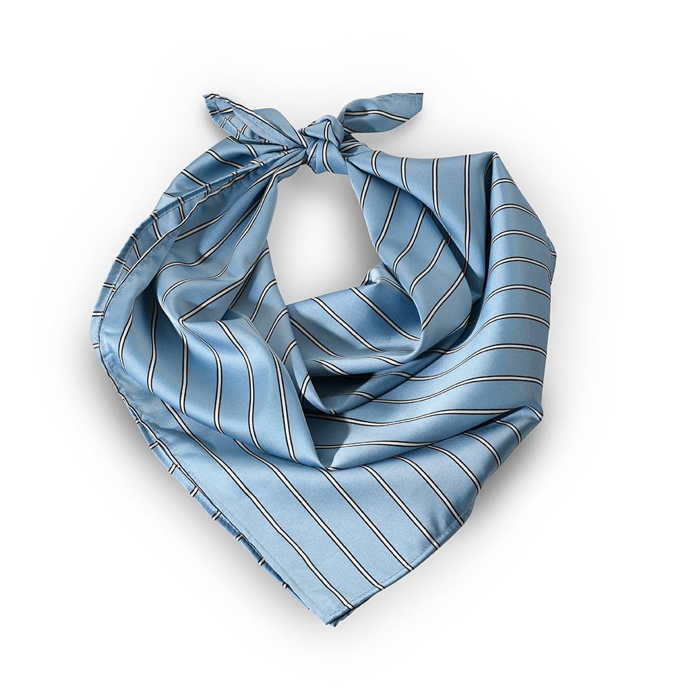The Muse Satin Scarf in Coastal Stripe-3 The Muse Satin Scarf in Coastal Stripe-3 product photo
