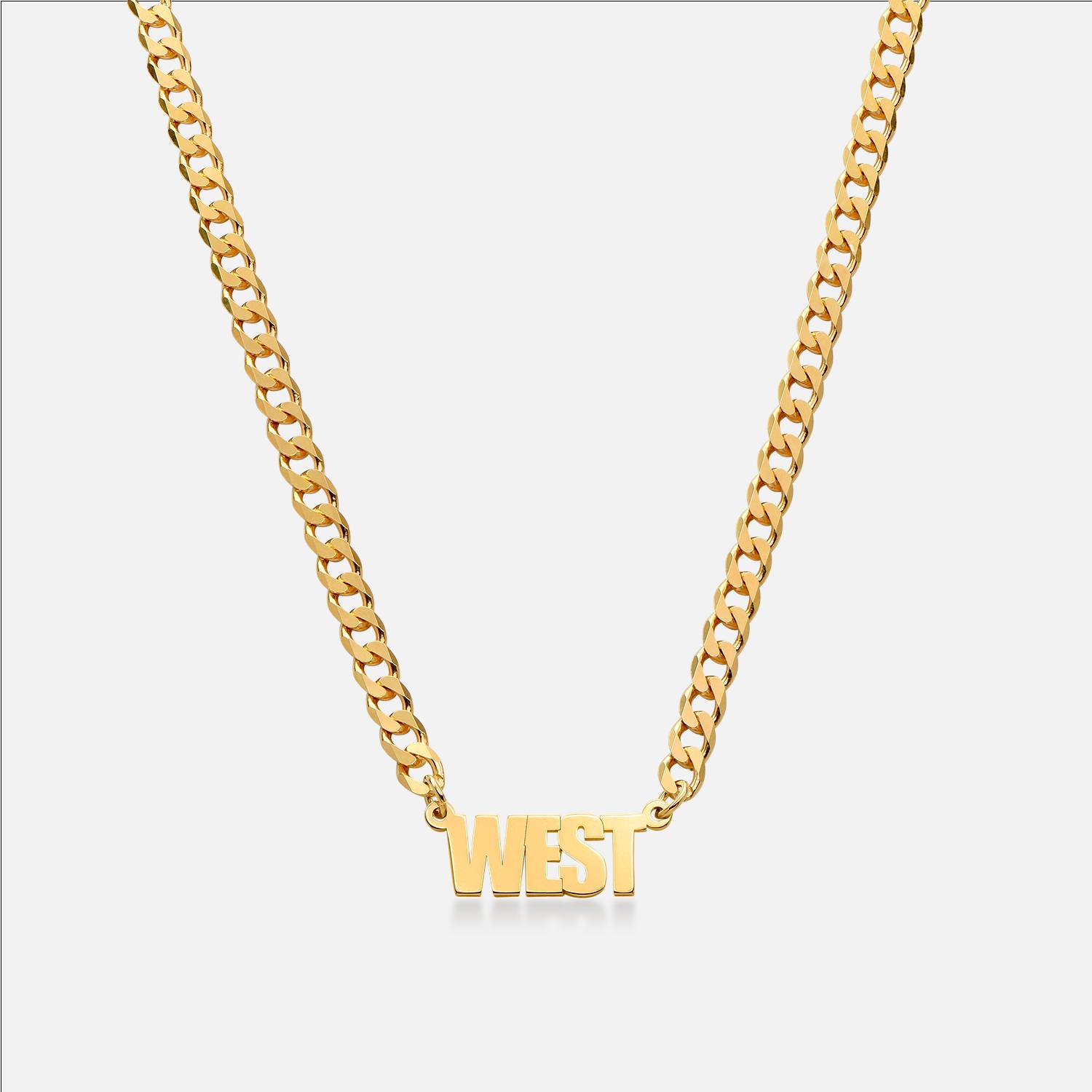 Thick Chain Name Necklace in 18K Gold Plating-5 product photo