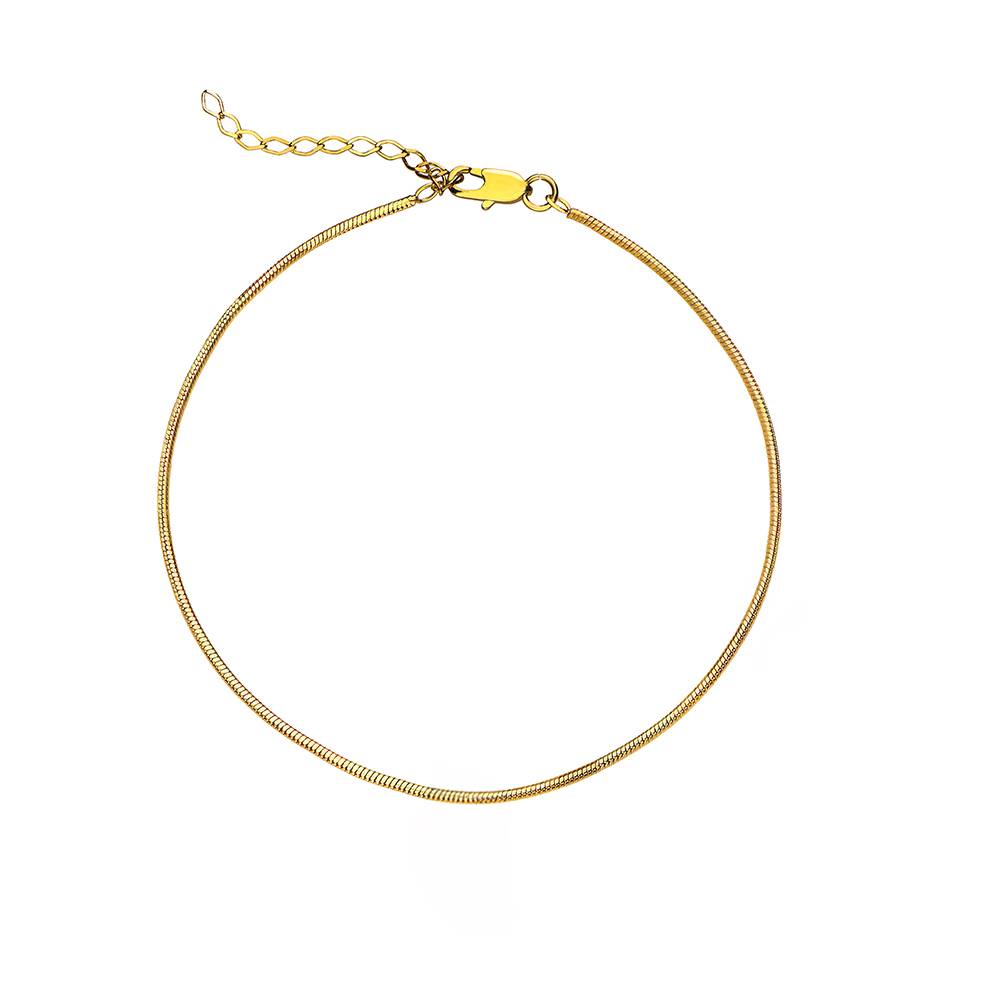 Tidal Wave Snake Chain Anklet in Gold Plating-1 product photo
