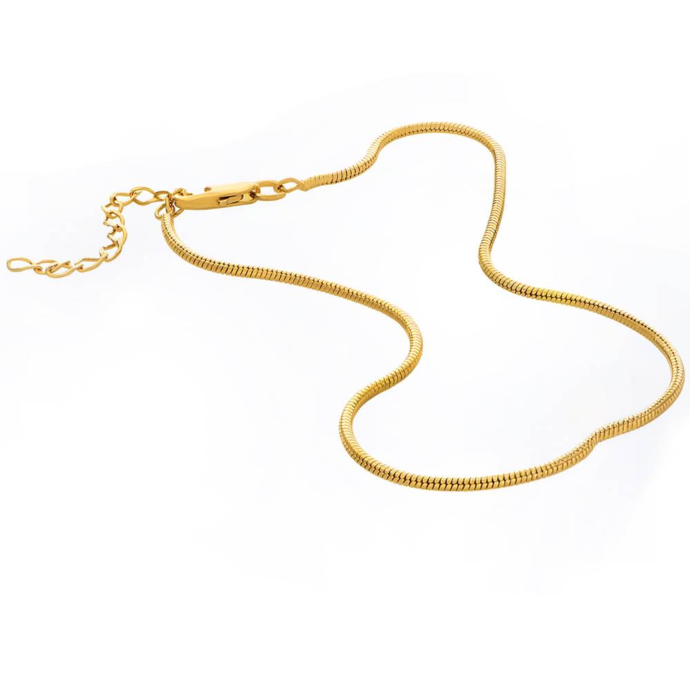 Tidal Wave Snake Chain Anklet in Gold Plating-3 product photo