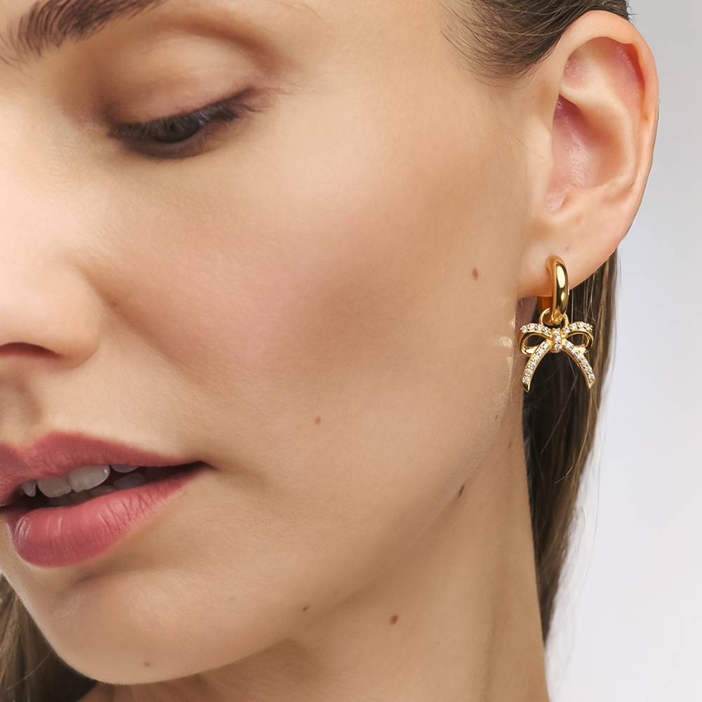 Tied To You Hoop Earrings in Vermeil-6 Tied To You Hoop Earrings in Vermeil-6 product photo