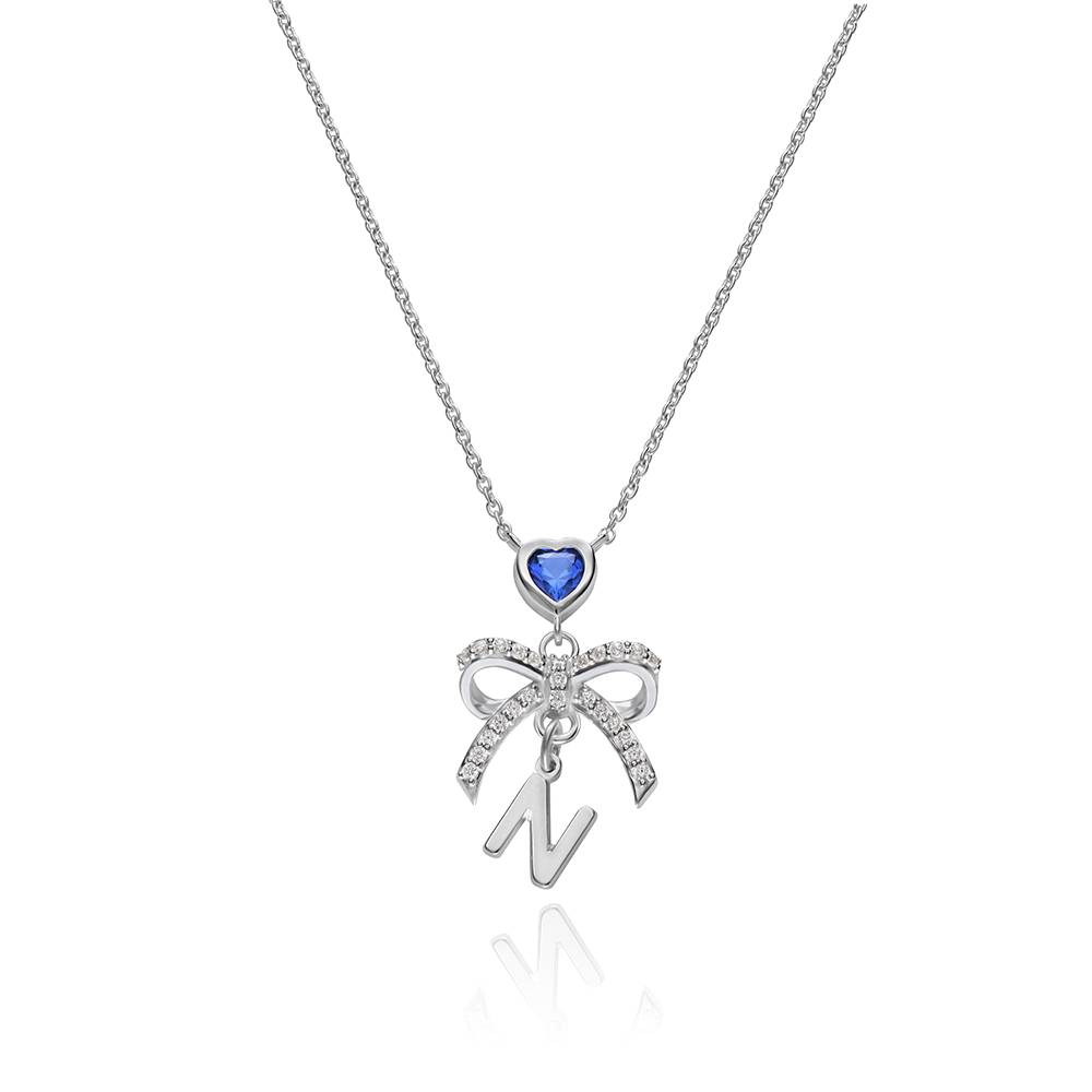 Tied To You Initial Necklace in Sterling Silver-4 Tied To You Initial Necklace in Sterling Silver-4 product photo