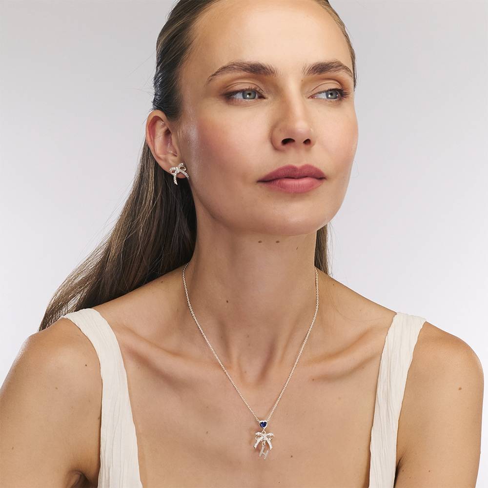 Tied To You Initial Necklace in Sterling Silver-3 Tied To You Initial Necklace in Sterling Silver-3 product photo
