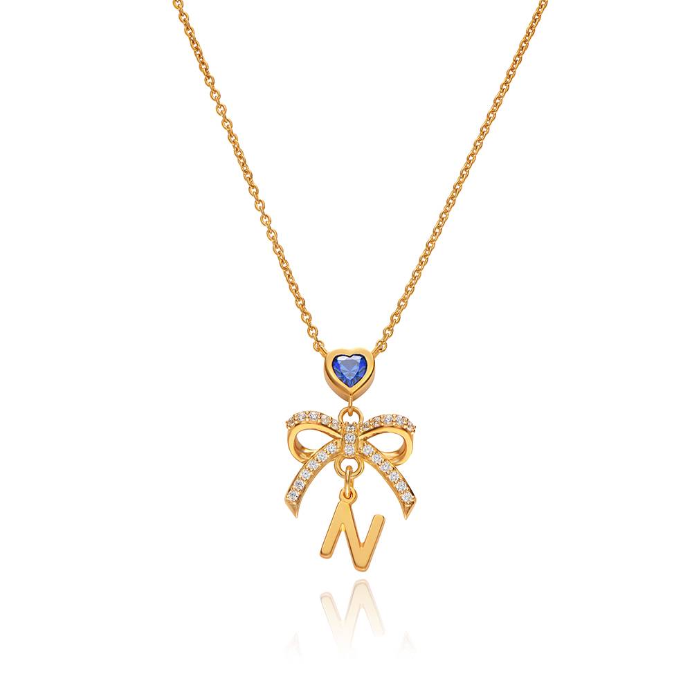 Tied To You Initial Necklace in Vermeil-1 Tied To You Initial Necklace in Vermeil-1 product photo