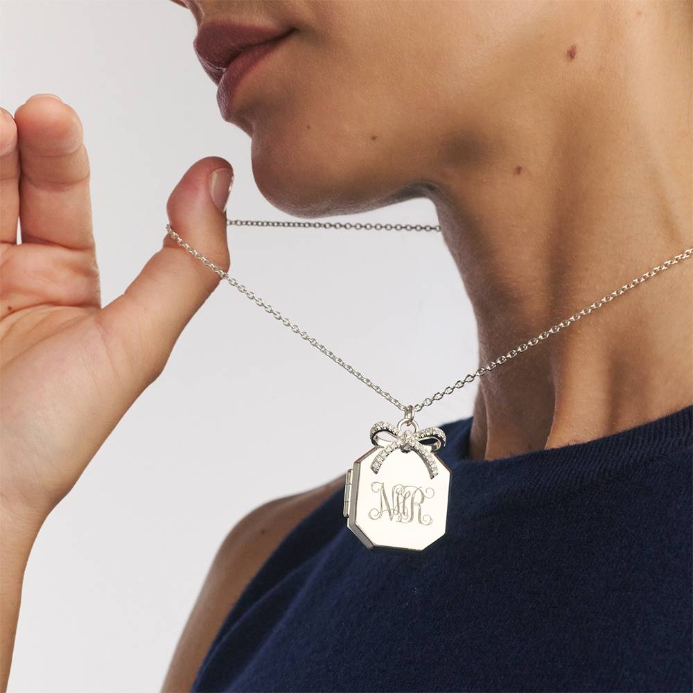 Wrapped With Love Locket in Sterling Silver-4 Wrapped With Love Locket in Sterling Silver-4 product photo