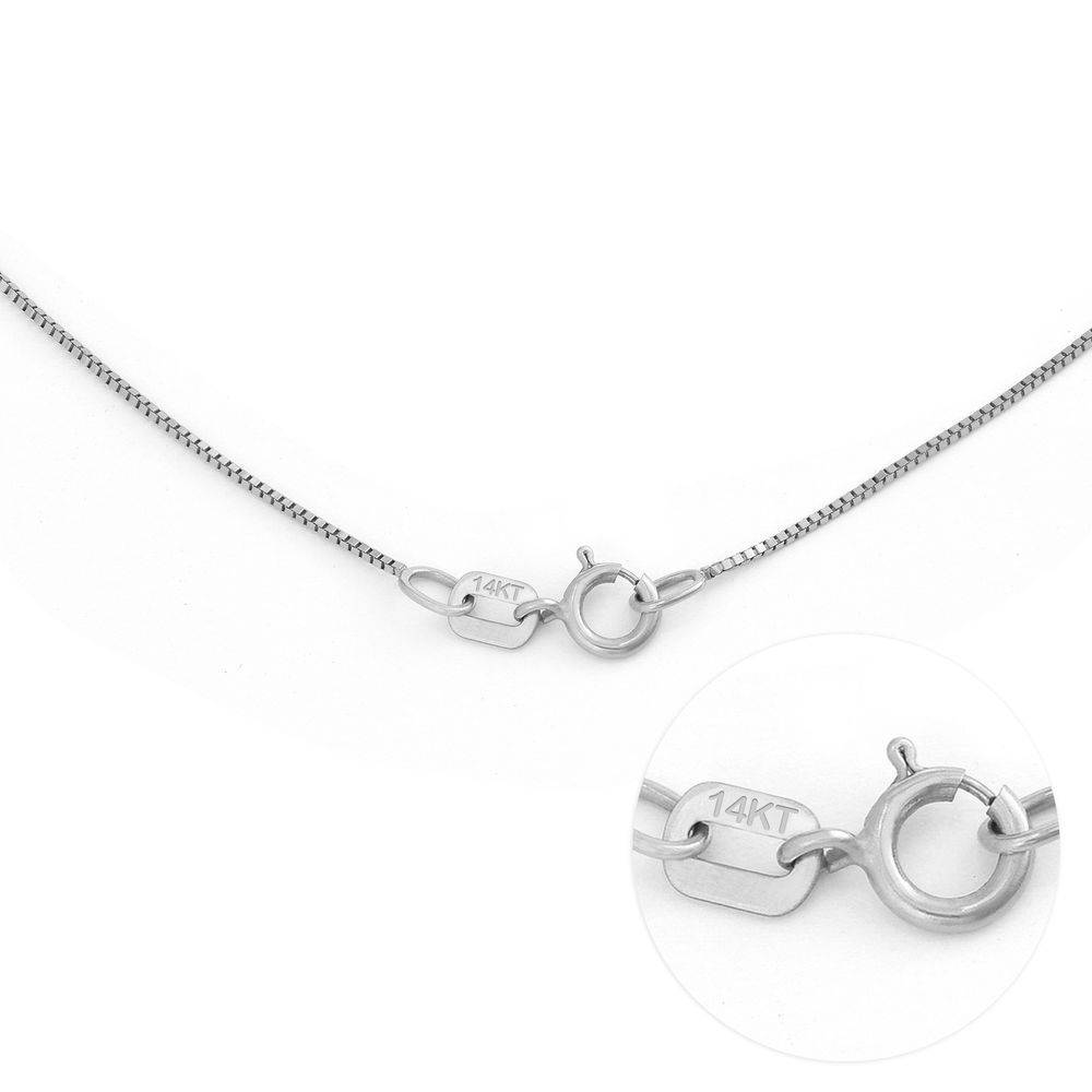 Classic Cocktail Name Necklace in 14K Solid White Gold-4 product photo