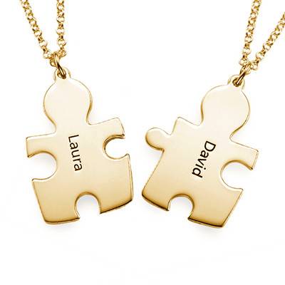 Puzzle Necklaces for Couples in 18K Gold Plating-1 product photo