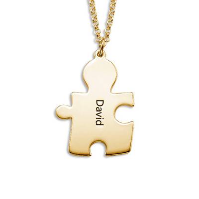 Puzzle Necklaces for Couples in 18K Gold Plating-2 product photo