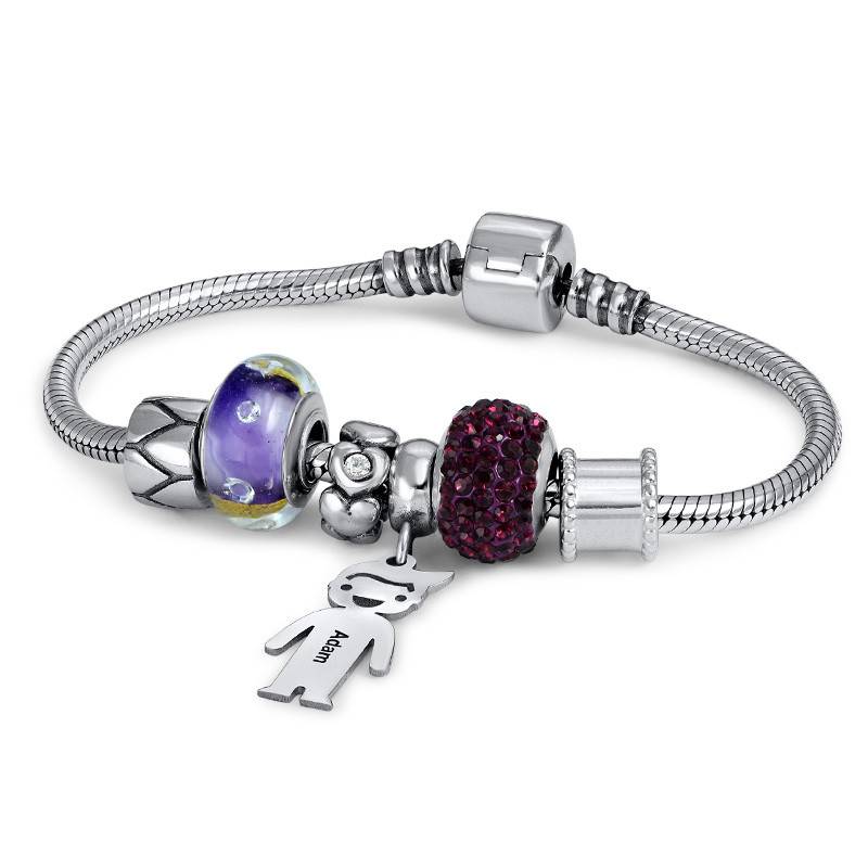Amethyst Birthstone Bead with Cubic Zirconia-1 Amethyst Birthstone Bead with Cubic Zirconia-1 product photo