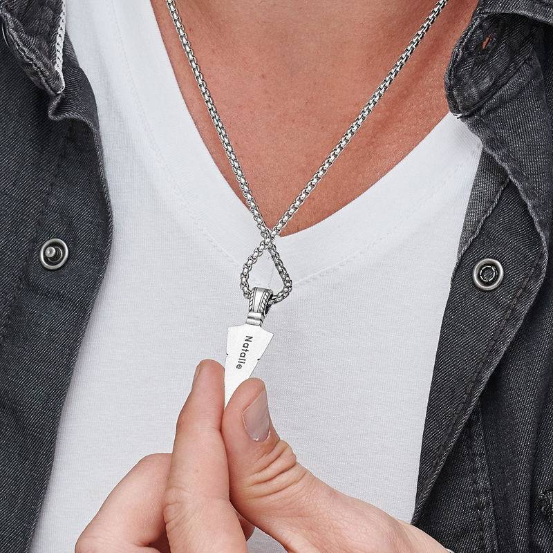 Arrow Necklace in Sterling Silver for Men-2 product photo