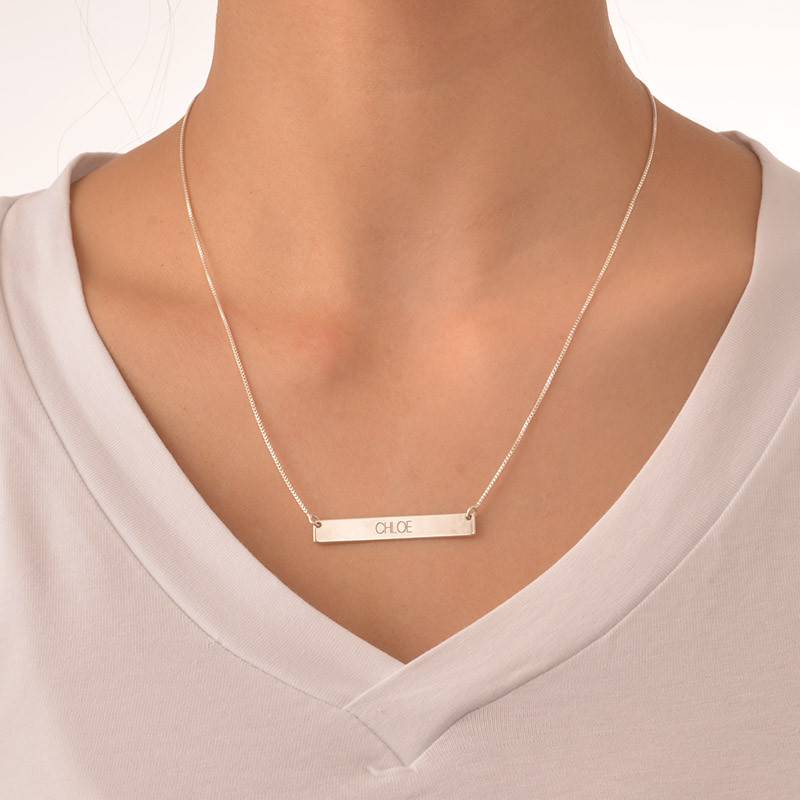 Bar Necklace in All Capital Letters-1 product photo