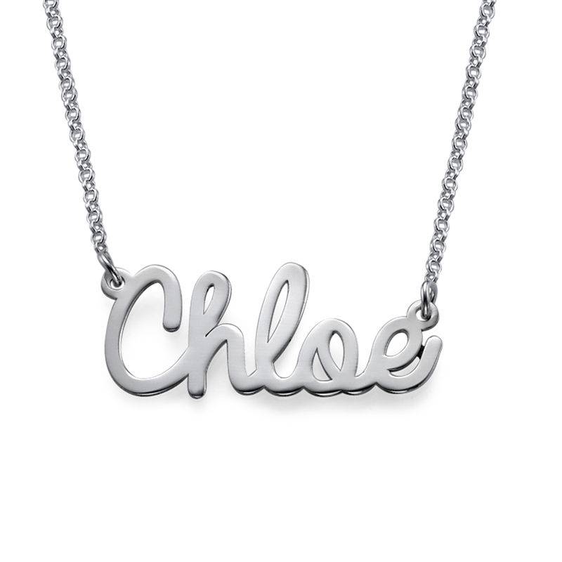 Cursive Name Necklace in Sterling Silver-4 Cursive Name Necklace in Sterling Silver-4 product photo