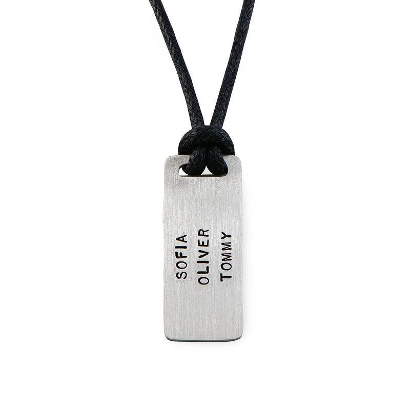 Custom Dog Tag Wax Cord Necklace for Men-1 product photo