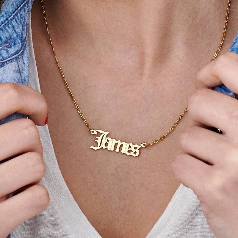 Custom Gothic Name Necklace in Gold Plating-6 Custom Gothic Name Necklace in Gold Plating-6 product photo