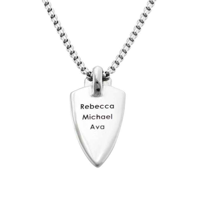 Custom Stilet Shield Necklace for Men in Stainless Steel-3 product photo