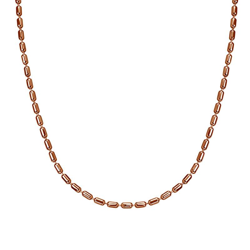 Cylinder Bead Chain - Rose Gold Plated-1 product photo